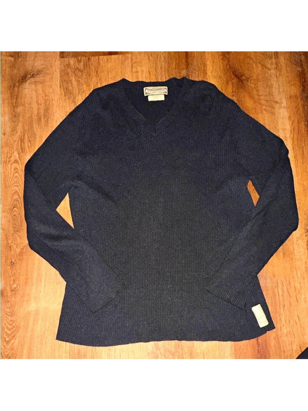 Polo Jeans Co. Ralph Lauren Vtg Men’s Gray Rib-Knit V-Neck Cotton Sweater XL Y2K